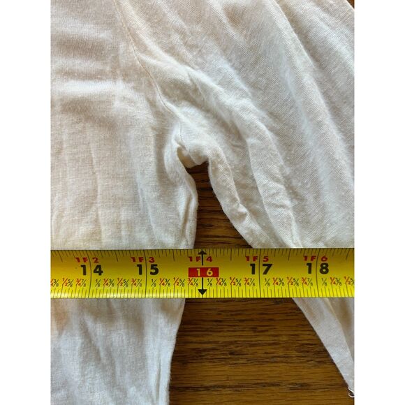 JAMES PERSE Los Angeles Cream Silk Rayon Rusched T Shirt Tee  Women's Size 4 XL - Picture 10 of 12